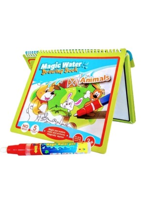 كتاب ملونات MNZ-Magic رسومات الماء رسومات حميمة مع قلم قلم ماء 6 صفحات مملكة الحيوانات - Magic Water