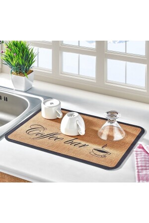 MNZ-Magic Dish Washing Mat جفاف المطبخ 45x30 جفاف المطبخ المثبتة - Küçük Ew