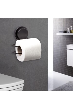 MNZ-Magic Fix سحب السحر الملصق الأسود Lux WC Paper Holder MGS-708 - Okyanus Home