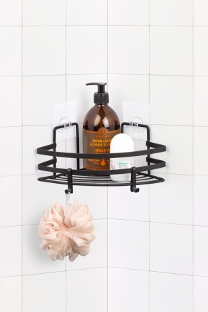 MNZ-Magic Fix Magic Adhesive Black Label Triangle Corner Rack - 18 سم MLS-740 - Okyanus Home