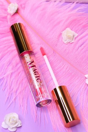 MNZ-Magic Shining Light Pink Color Moisturizer with Gold Cap (منزح شفاه ألوان الوردي الخفيفة) - Iman Of Noble