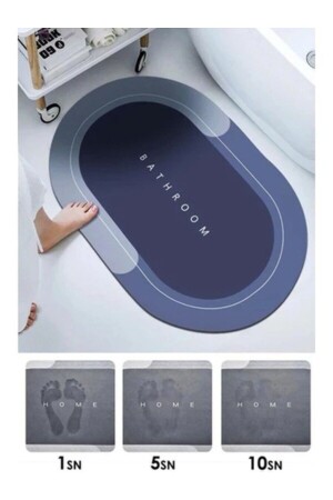 MNZ-Magic Super Water Absorbent Square Doormat مع مضاد للنزلق قاعدة حمام المطبخ ديتوميت Doormat المطبخ المطبخ المطبخ - ELKOÇ MEFRUŞAT