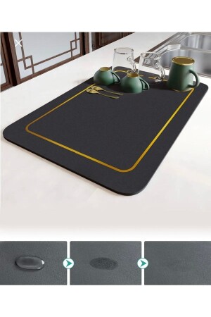 مادة MNZ-Magic Water Absorbing Countertop غسيل الأطباق 50 × 35 سم - Arvale