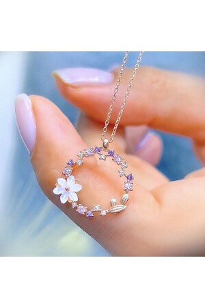 MNZ-Magnolia زهرة الحب المول وردية الأزهار الذهبية العنق - Mia Vento