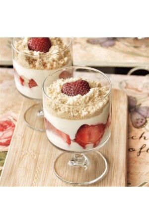 (MNZ-Magnolia Ice Cream Bowl 44044 Glass) 6 قطع 220 كلم - Paşabahçe