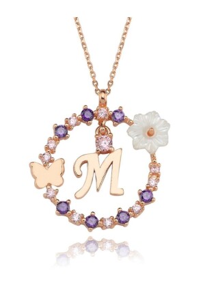 (MNZ-Magnolia) الزهور الأحلام (M) الرائعة (M) الحرف (M) الوردة (Rose) اللون (Silver) الحرف (KL0 - Mia Vento