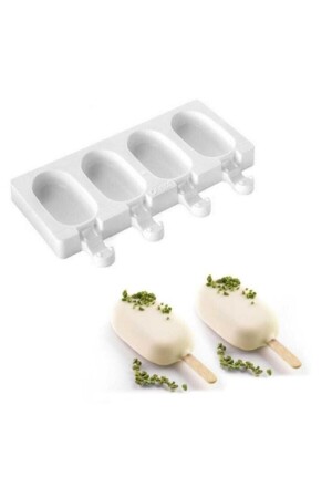 MNZ-Magnum 4 قطع سليكون آيس كريم قالب كبير الحجم - - Myebi