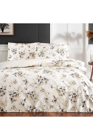 MNZ-Maisy Satin Double Duvet Cover Set لون الكريم 000000001000045413 - Taç