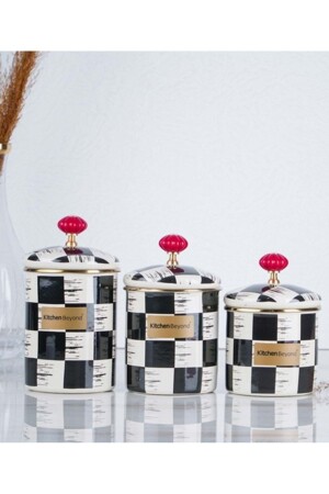 MNZ-Makenzi Enamel Checker نمط 3 قطع مجموعة العطور ST22841 - ACAR