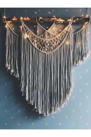 MNZ-Makromekan بوهيمية Ecru ماكرام جدار أزياء الزينة - Gdhome