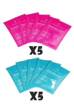 قوافذ كريم مراقبة منشفة MNZ-Manicure X5 جرابات كريم مراقبة منشفة Pedicure X5 (حزمة مزايا من 10) - Argan Cure