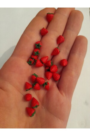 MNZ-Manual Made Fimo Miniatur Strawberry 10 قطع سعر - Sylvanian Families