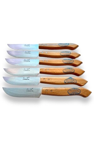 MNZ-Manual Made Forged Steel Fruit Knife Set - شجرة القرن - 6 قطع 19 لا قمر - Genel Markalar