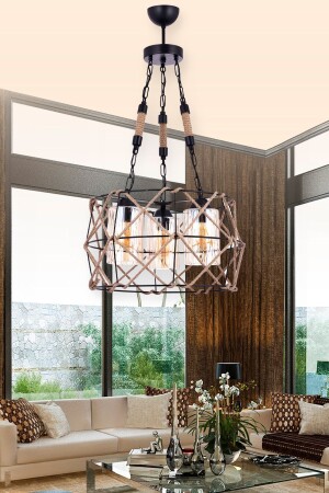 MNZ-Maral 3-piece رأس معلق مصباح الشنابل (أسود) VK. 1546 - VK HOME AYDINLATMA