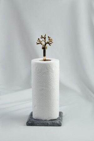 MNZ-Marble Roll Paper Towel Holder الذهب ، المعدني الملف المتحرك عصا MERALP2030 - MERALP