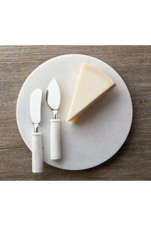 MNZ-Marble Round Serving and Presentation Board (مجلس خدمة وترشيح لقطة الأطباق) - VENTO HOME