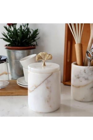 MNZ-Marble White Ginkgo Spice Rack MRB00344 - Akayev