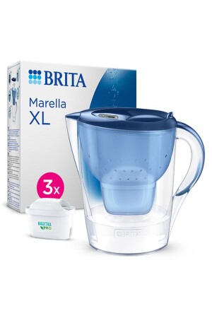 MNZ-Marella Xl '3x Maxtra Pro كل في واحد تم تصفية' جنجرة تنقية المياه زرقاء (3-5 لتر) - Brita