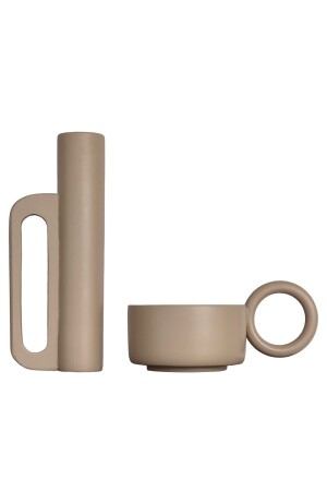 MNZ-Marfa Beige Set Beige مضاعفة شمعة محفظ mrfcrzlk - RAIKA