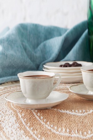 كوب قهوة من طراز MNZ-Margaret مجموعة لـ 6 أشخاص 80 مل 153 03. 07. 7469 - Karaca