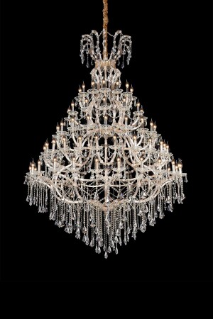 MNZ-Maria Theresa 98 ذهب كبير الحجم شمعة الحجر الكريستال ، شمعة الزجاج ، شمعة الذراع WH5602-L98+6 صفراء - ARTELUZ