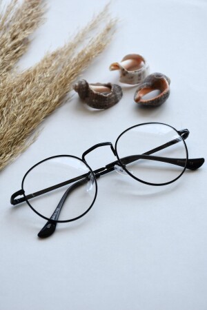 MNZ-Maria Unisex Oval Round أسود أزرق ضوء الحماية بلوك أزرق بلاك الموسم الجديد العصرية العصري النظارات الراجعية نظرةnew - LOOKUP NEW