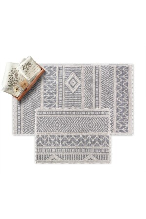 مـنـز-مارينا (MNZ-Marina) - مـنطـقة حمام من القطن الطبيعي مجموعة من 2 60x100 50x60 سم - مـارينا - Bluenity