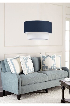 سلسلة MNZ-Marine Navy Blue Fabric Pendant Lamp شمعة غرفة النوم غرفة المعيشة المطبخ AYD-3322 - HOMİNG