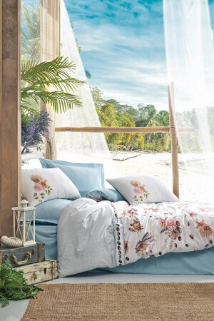 MNZ-Maritime مضاعفة غطاء غطاء مجموعة من الأزرق الحمراء 8680108053638 - Cotton Box