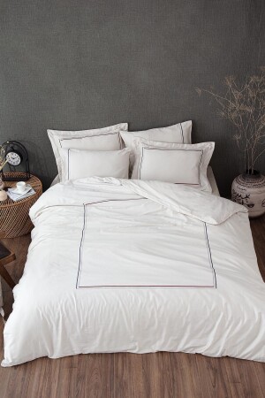 MNZ-Maritime King Size Duvet Cover Set 100% عودية القطن الساتين المصنوع من البيج 240x220 سم TYC00556697591 - Ecocotton