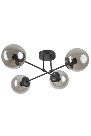 MNZ-Marry تصميم عصري مقهى-المطبخ-غرفة المعيشة-غرفة النوم اللون الأسود الزجاج المدخن 4-قطع الشنابل MRY56 - Modavize