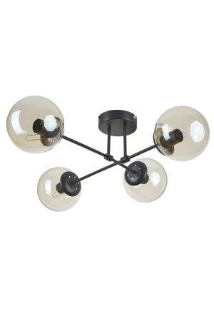 MNZ-Marry تصميم عصري كافي مطبخ غرفة المعيشة اللون الأسود عسل الزجاج 4 قطع شمعة MRY56 - Modavize