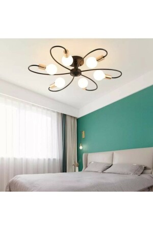 MNZ-Mars 6-piece Sport عصرية الذهب مفصلة غرفة المعيشة، المطبخ-غرفة النوم-السقف الأسود لوحة الشمعة (بدون كتيبه) mm - Modavize