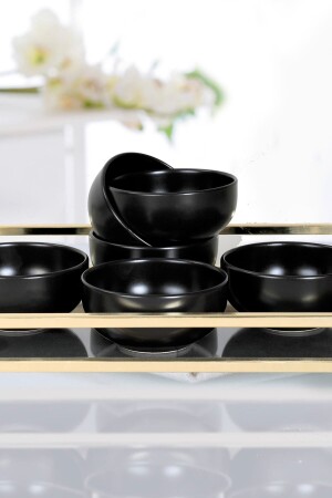 كأس الحساء الأسود من نوع MNZ-Matte 12 سم 6 قطع ST101406F956A0000000ACD100 - Keramika