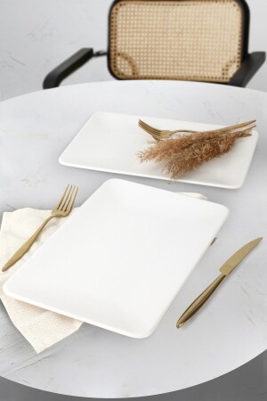 لوحة قارب بيضاء من طراز MNZ-Matte 33x21 سم 2 قطع - Keramika