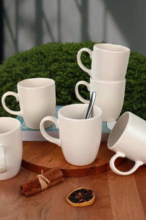 كأس سحابة بيضاء من MNZ-Matte 9 سم 6 قطع ST101206F022A0000000AET900 - Keramika