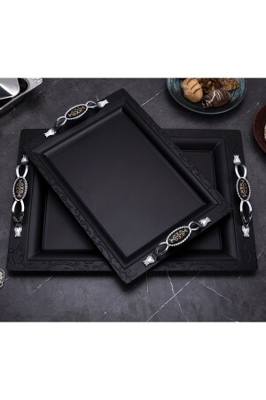 MNZ-Matte Black Luxury 2 Piece Tea Service و عرض الصندوق TYC00429191601 - ÖZBURAK