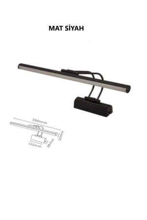 MNZ-Matte Case Black Case ضوء أبيض حمام الجدار مرآة مائدة الإضاءة الفلوة الجدار Sconce سوان Sconce أدى Sconce - Genel Markalar