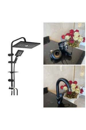 MNZ-Matte أسود حوض حوض الاستحمام المياه المياه المياه المياه المياه المياه المياه المياه المياه المياه المياه المي - Eng