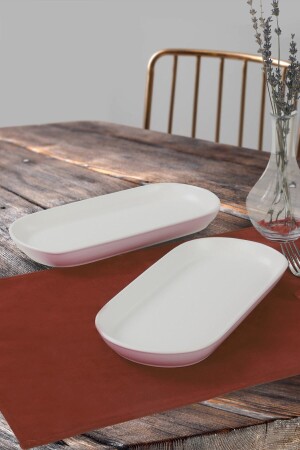 MNZ-Matte White Noyan Boat Plate 26 سم 2 قطع ST080102F022A000000MAKYK00 - Keramika