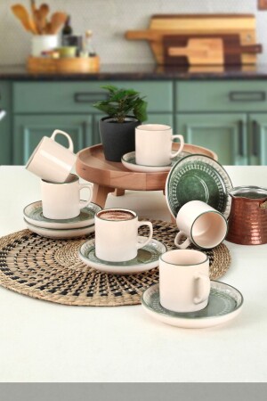 مجموعة قهوة من طراز MNZ-Maya 12 قطعة لشخص 6 20789-98 X0001406600000000000000000 - Keramika