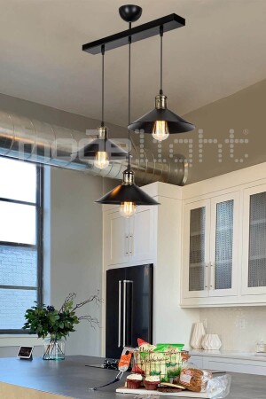 MNZ-Maya 3 صف ضوء العدوان الأسود mng. 7437 - manogrup avize aydınlatma