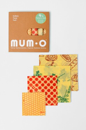 علبة MNZ-Meet (4 PIECES) - أطباق تخزين الغذاء المشمعة قابلة لإعادة الاستخدام 14 - MUMO