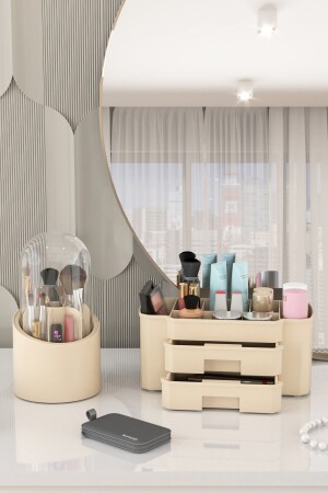 ميكابيكات MNZ-Mega مكياج ومتظفف الفرشاة مجموعة من كريم 2 كريم سييرا ديلوكس كريم - DOVİ HOME