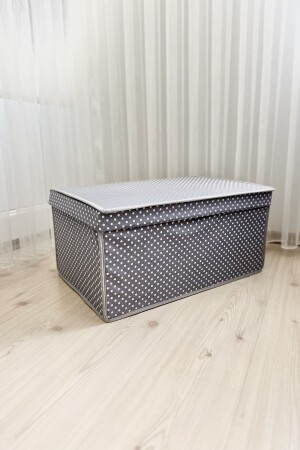 MNZ-Mega صندوق تخزين متعددة الأغراض صندوق تخزين الحقيبة منظمة صندوق ألعاب صندوق تخزين البولكا الرمادية نمط 40x60x30 البولكا الر - VAYBE