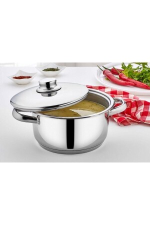 MNZ-Mega Deep Pot مع مسدس فولاذي 24x14 سم Et-cl154 ET-CL154 - Gülsan