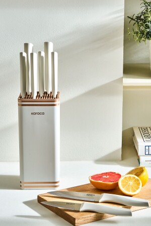 MNZ-Megacut مربع 9 قطع السكين مع كريم الوقوف - Karaca