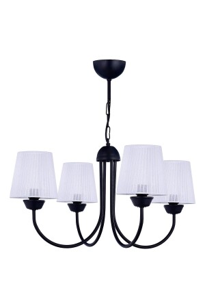 MNZ-Melodi 4-piece Chandelier Black (مع قبعة بيز) VK. 1351 - VK HOME AYDINLATMA