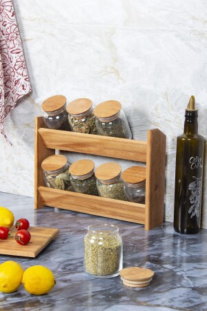 مجموعة من العطور من طراز MNZ-Melodi، مجموعة من العطور من 8 قطع مع قفزة خشبية وغطاء فراغ KWM0008 - KukiWood