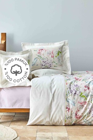 MNZ-Melosa قطن وردي مزدوج غطاء غطاء 200 مجموعة 18. 01. 0281 - Karaca Home